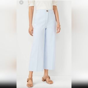 Ann Taylor The Wide Leg Crop Pant Light Blue Size 4